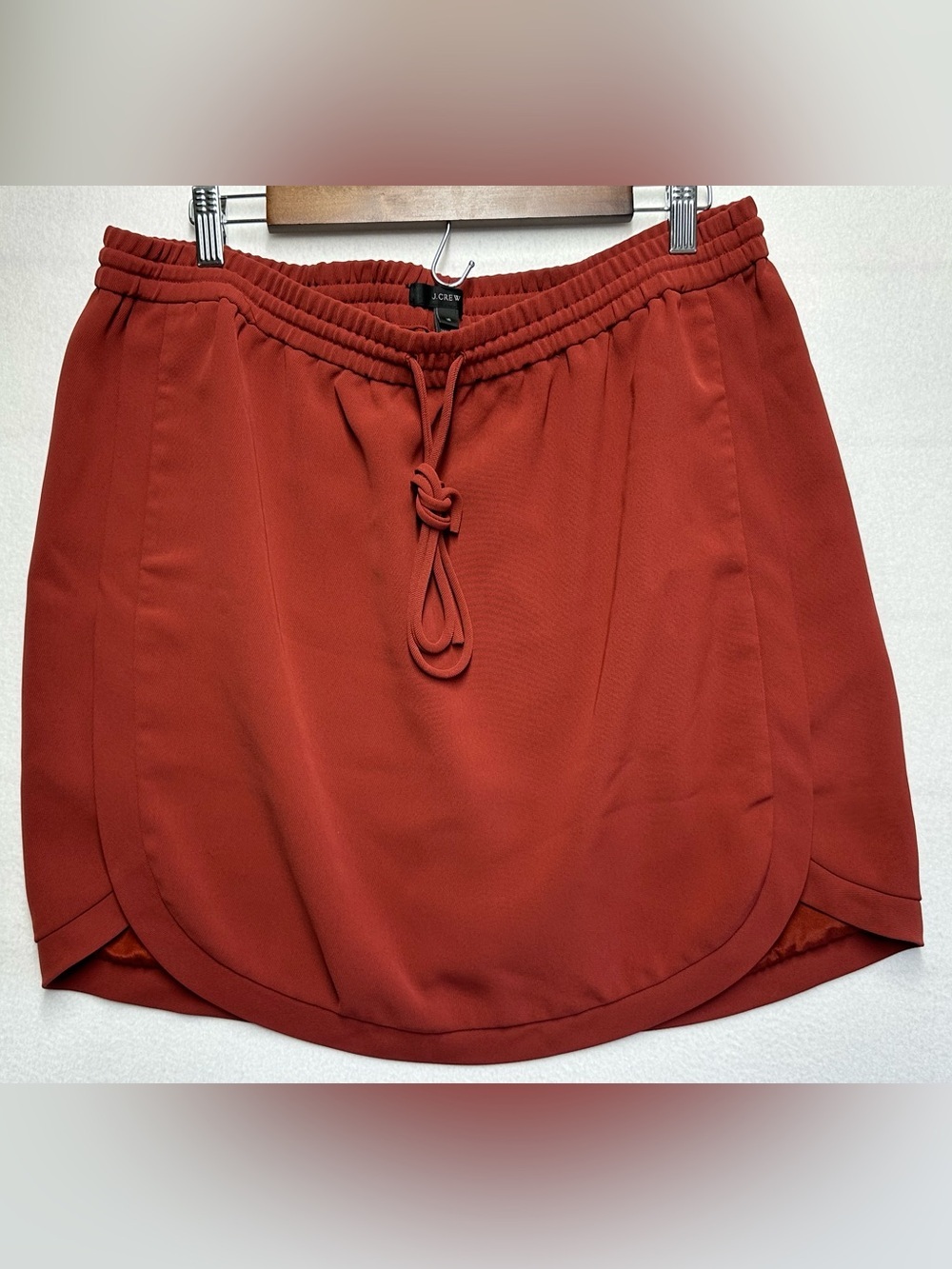 J.Crew Pull‑On Tulip Hem Skirt – Plus Size 16 Burnt Orange EUC